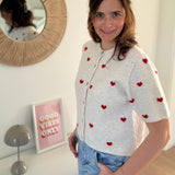 Cardigan Red Hearts