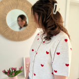Cardigan Red Hearts