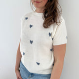 Kurzarm Pullover Little Hearts - Verschiedene Farben