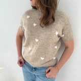 Kurzarm Pullover Little Hearts - Verschiedene Farben