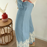 Hose Denim Broderie