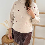 Rollkragenpullover Hearts