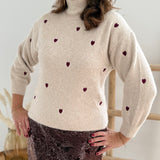 Rollkragenpullover Hearts