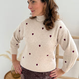 Rollkragenpullover Hearts