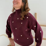 Rollkragenpullover Hearts