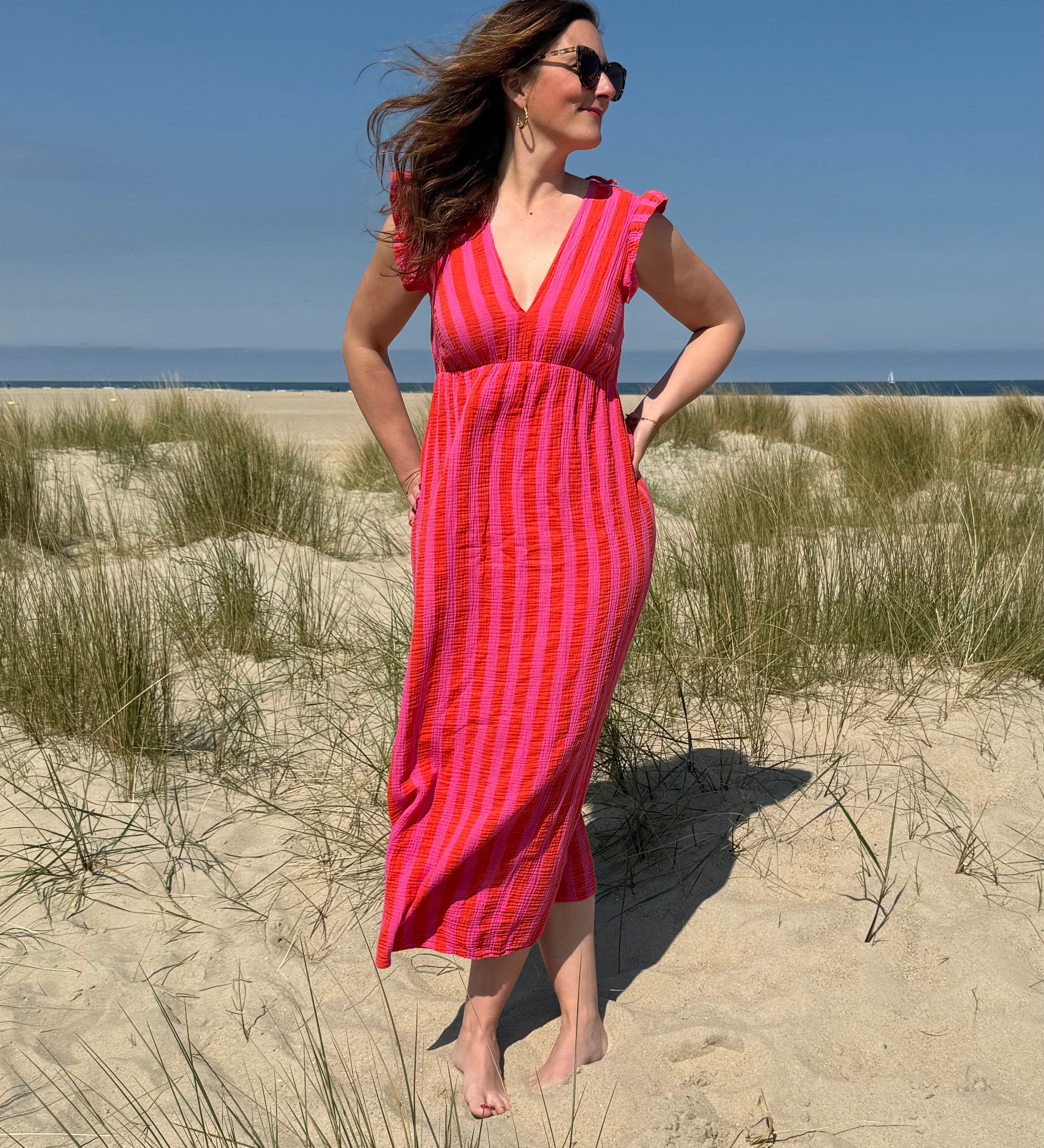 Musselinkleid Malie Stripes