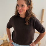 Kurzarm Pullover Maya - braun