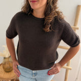 Kurzarm Pullover Maya - braun
