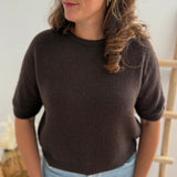 Kurzarm Pullover Maya - braun