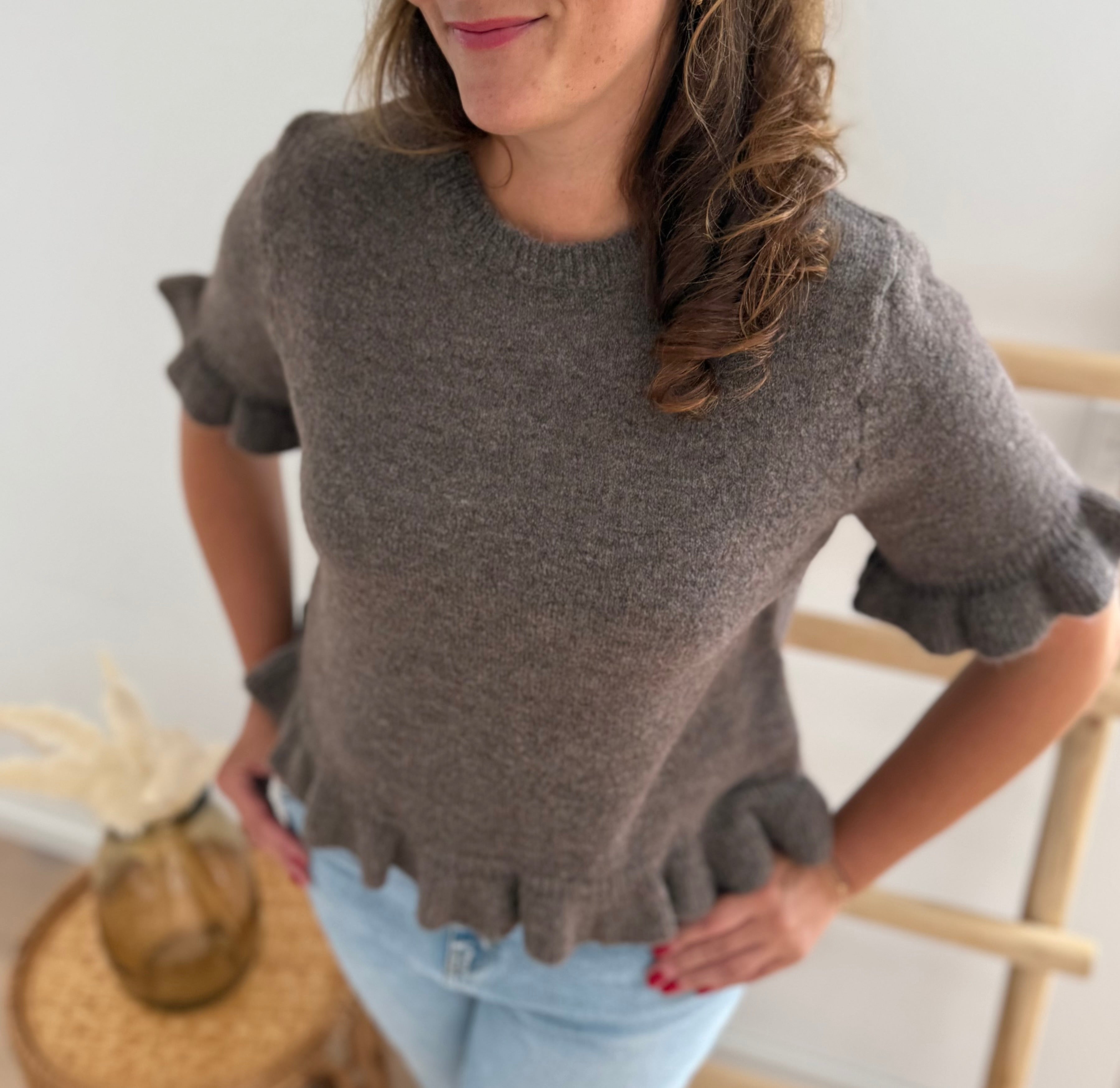 Kurzarm Pullover Leni - Verschiedene Farben