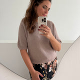 Kurzarm Pullover Maya - taupe