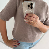 Kurzarm Pullover Maya - taupe