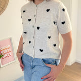 Cardigan Black Hearts